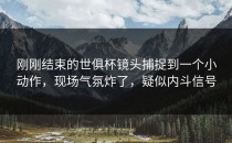 刚刚结束的世俱杯镜头捕捉到一个小动作，现场气氛炸了，疑似内斗信号