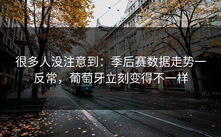 很多人没注意到：季后赛数据走势一反常，葡萄牙立刻变得不一样  第1张